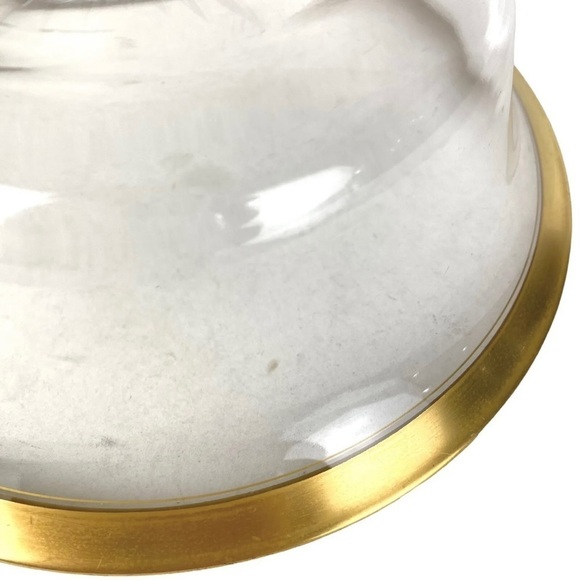 Vintage Theresienthal Minton Bernadotte Serving Bowl Gold Encrusted Rim Glass - Picture 8 of 9